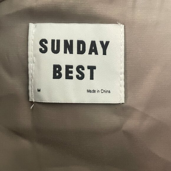 Aritzia Sunday Best Gabby Shirt Jacket Size Medium Faux Leather - Picture 10 of 10